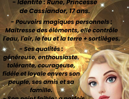 Portrait Personnage : Rune, sorcière et princesse de Cassiandor…